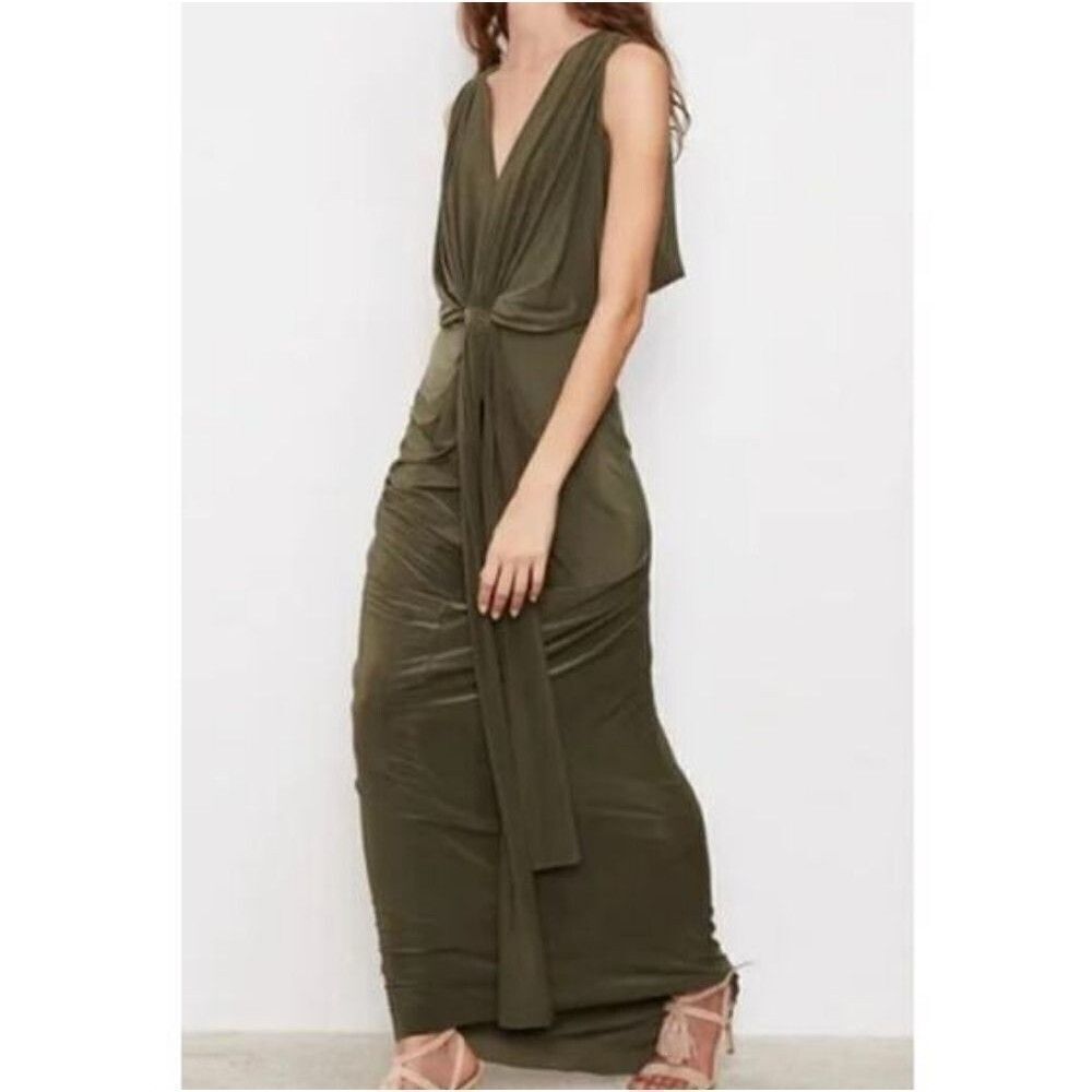 NEW Misa Los Angeles Maxi Formal Cocktail Party Sleeveless Dress, Small, Green